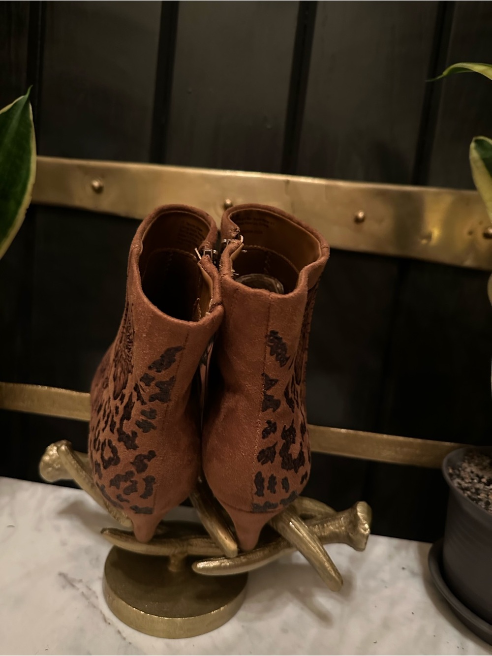 CUSTOM HAND BURNED suede boots country western cowgirl cowboy booties BOHO Sz 11 - Picture 9 of 15